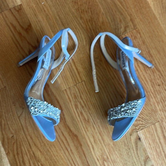 Badgley Mischka Womens Rider Blue Ankle Strap Heels Size 7 NEW READ - Picture 9 of 16